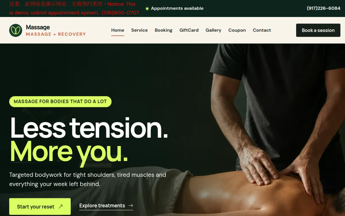 Massage 07 portada de la página de inicio